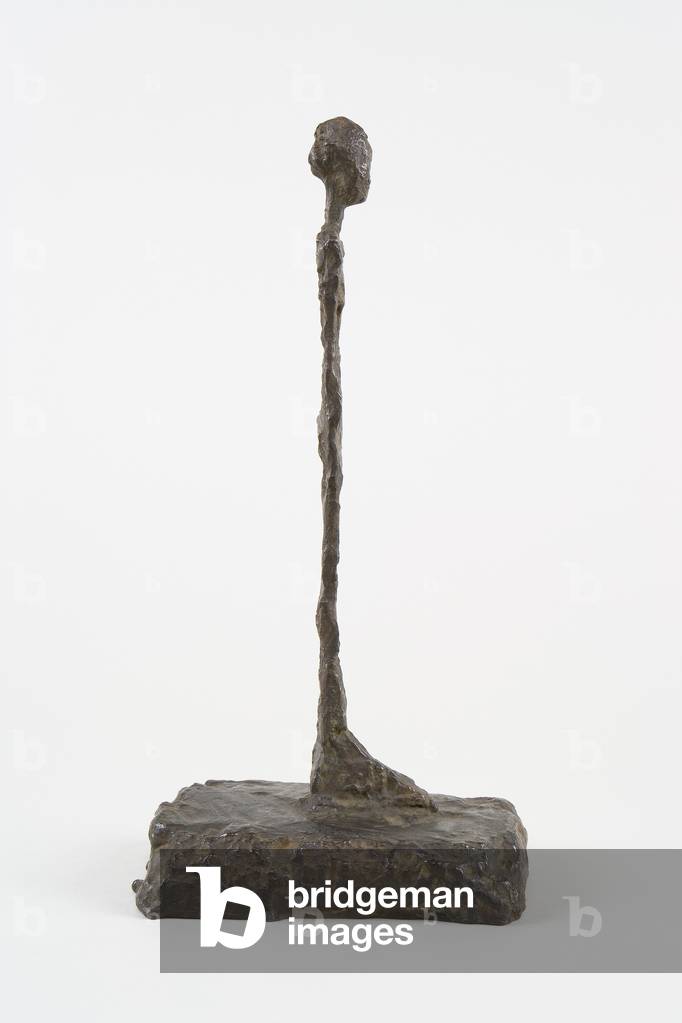 Image of Sculpture depicting Figurine of London I, 1965 by Alberto Giacometti, b/w