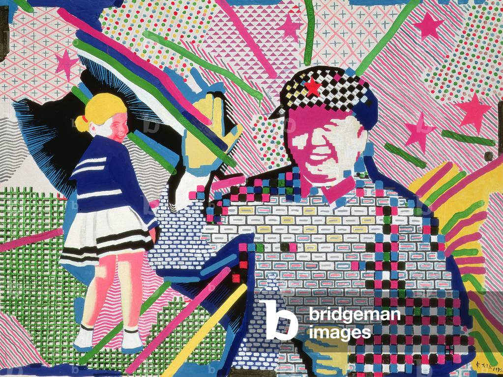 Mao und blonde Mädchen analysiert, 1992 (acryl auf leinwand)