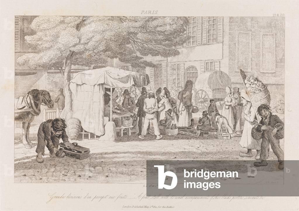 "Fruit Stall" 1821 di George Robert Lewis
