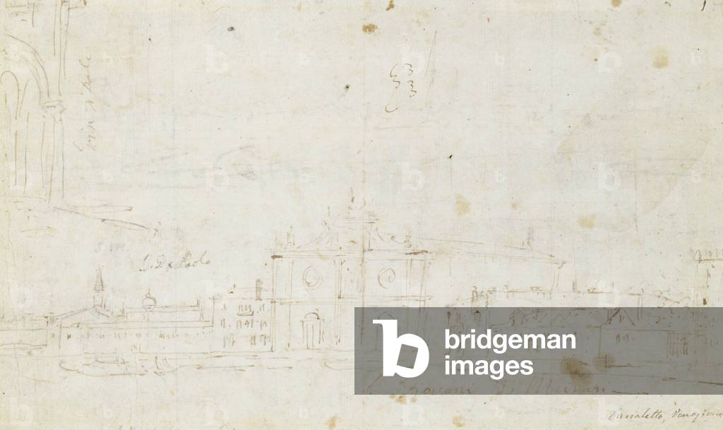 Murano: San Giovanni Dei Battuti, con Venezia in lontananza, c.1735-40 (disegno)