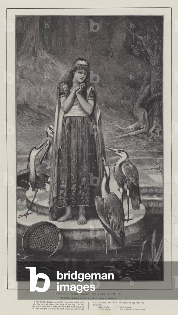 "Primo compito di Freyja (incisione)" 1892 di John Scott