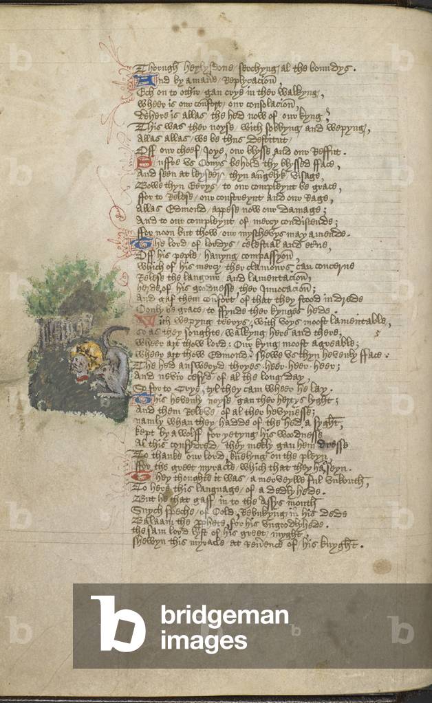 "Miniatura del miracolo della testa di Sant'Edmund"