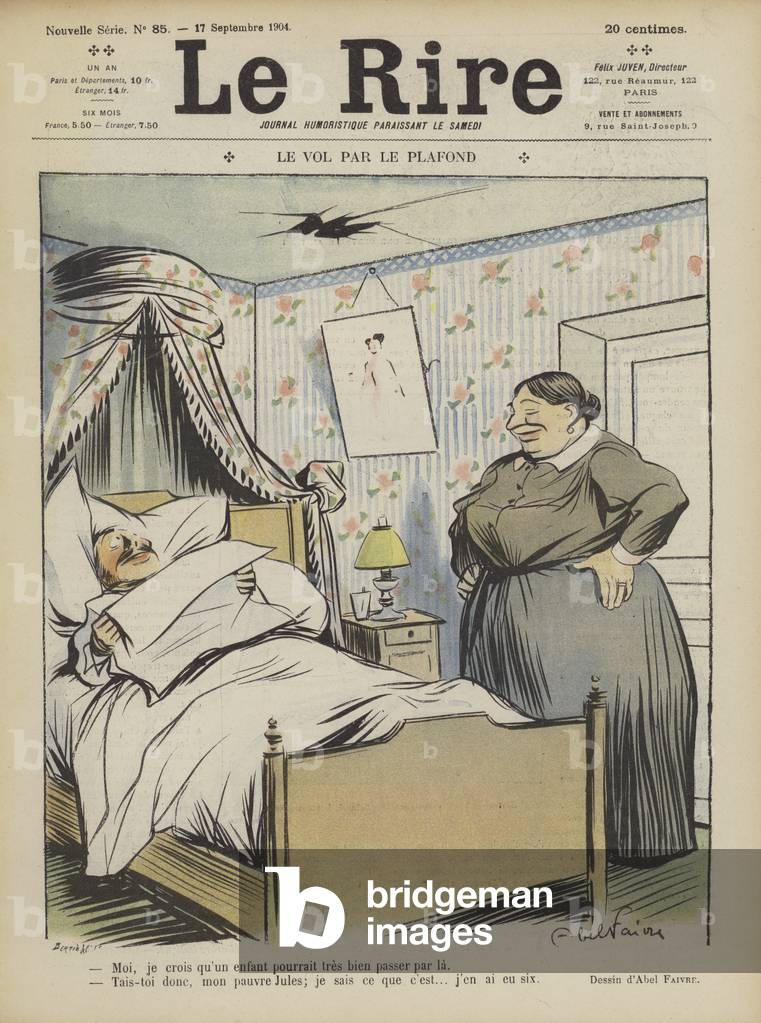 "Illustration für Le Rire (Farblitho)" von Jules Abel Faivre