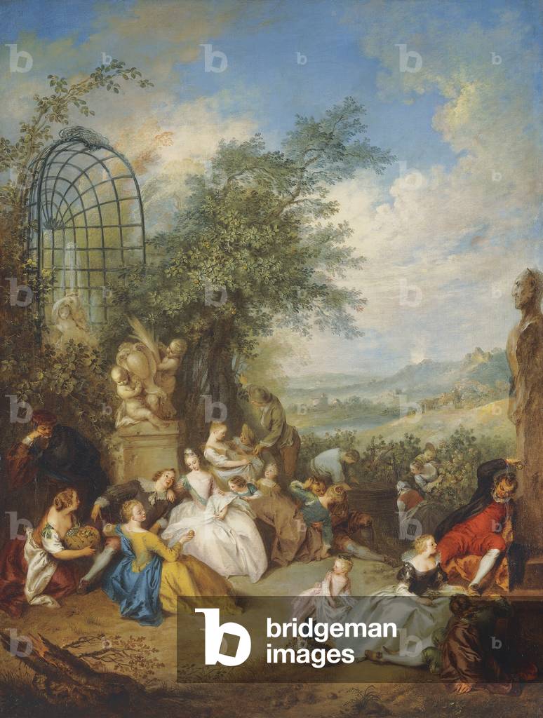 Bild von Gemälde "Ein Fete Champetre während der Weinlese" von Jean-Baptiste Joseph Pater
