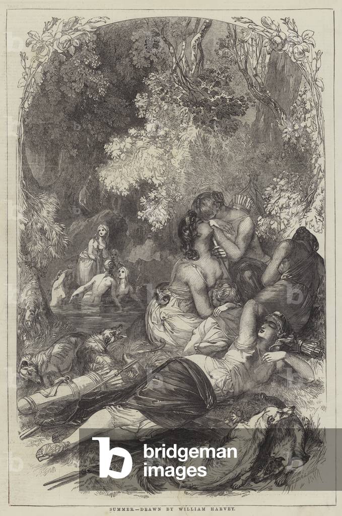 Summer (engraving) by William Harvey, b/w