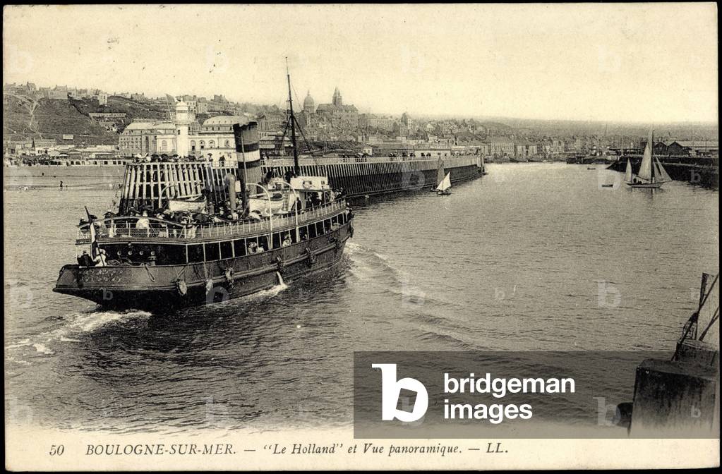 Bild von Druck "Boulogne sur Mer", b/w