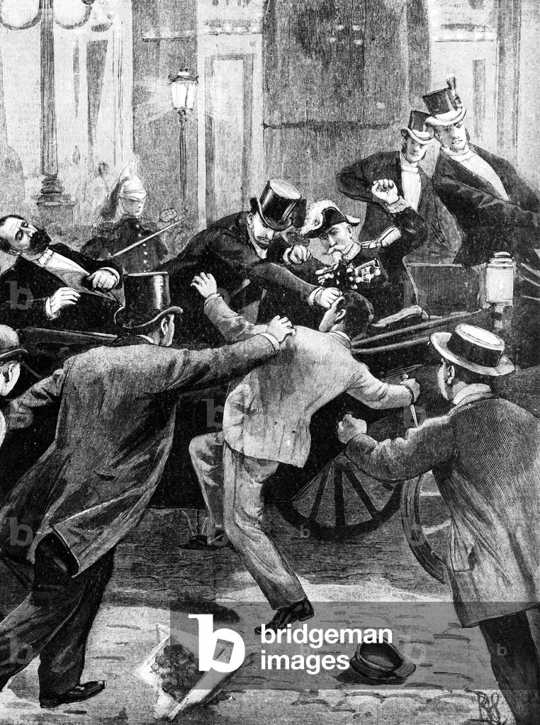 "Omicidio del presidente francese Sadi Carnot da parte dell'anarchico italiano Jeronimo Caserio 24 giugno 1894