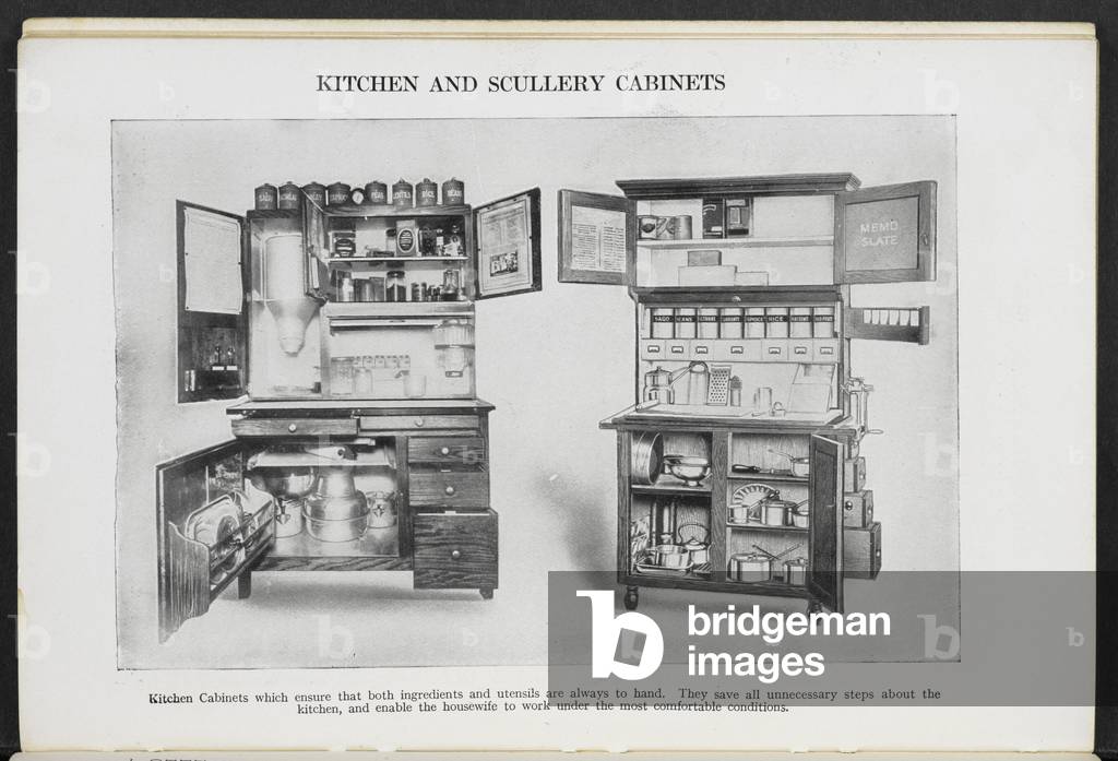 "Armadi per cucina e scullery", b/w