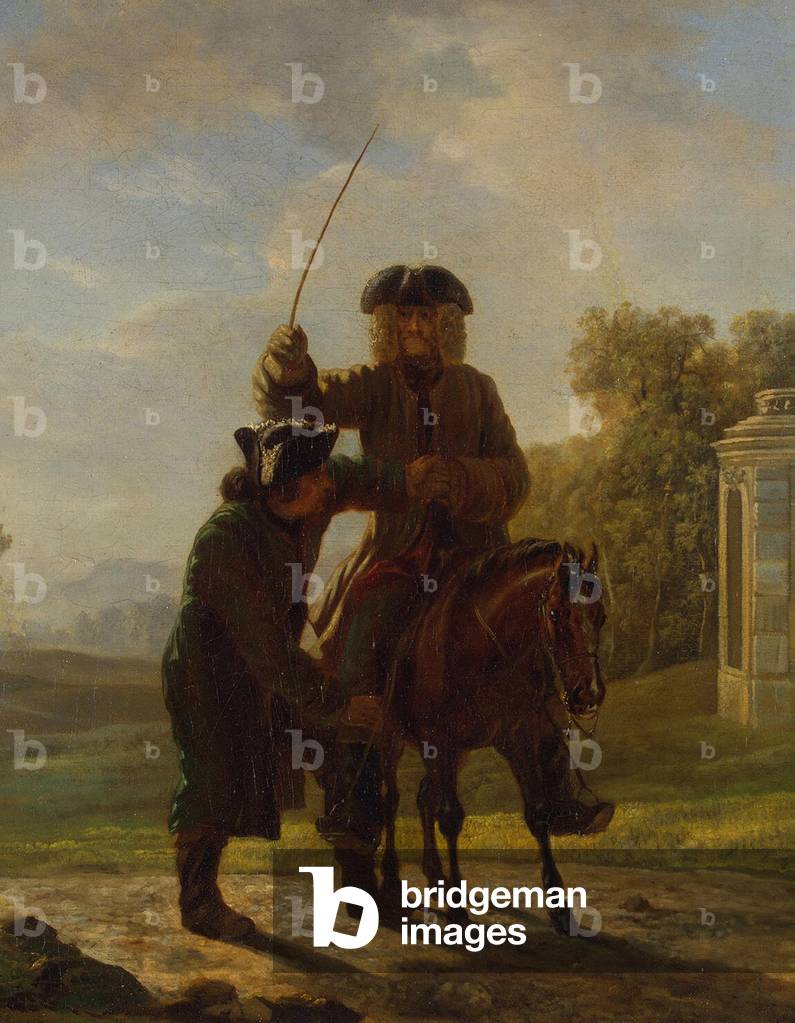 Immagine di Dipinto "Voltaire a cavallo", c.1750-76 di Jean Huber