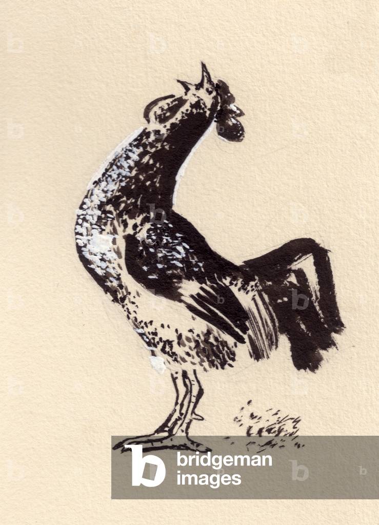 Illustration von 'The Violin” von Leib Kvitko, 1929 (Gouache auf Papier)