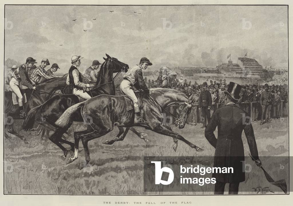 "il derby" 1891 di William Barnes Wollen, b/w
