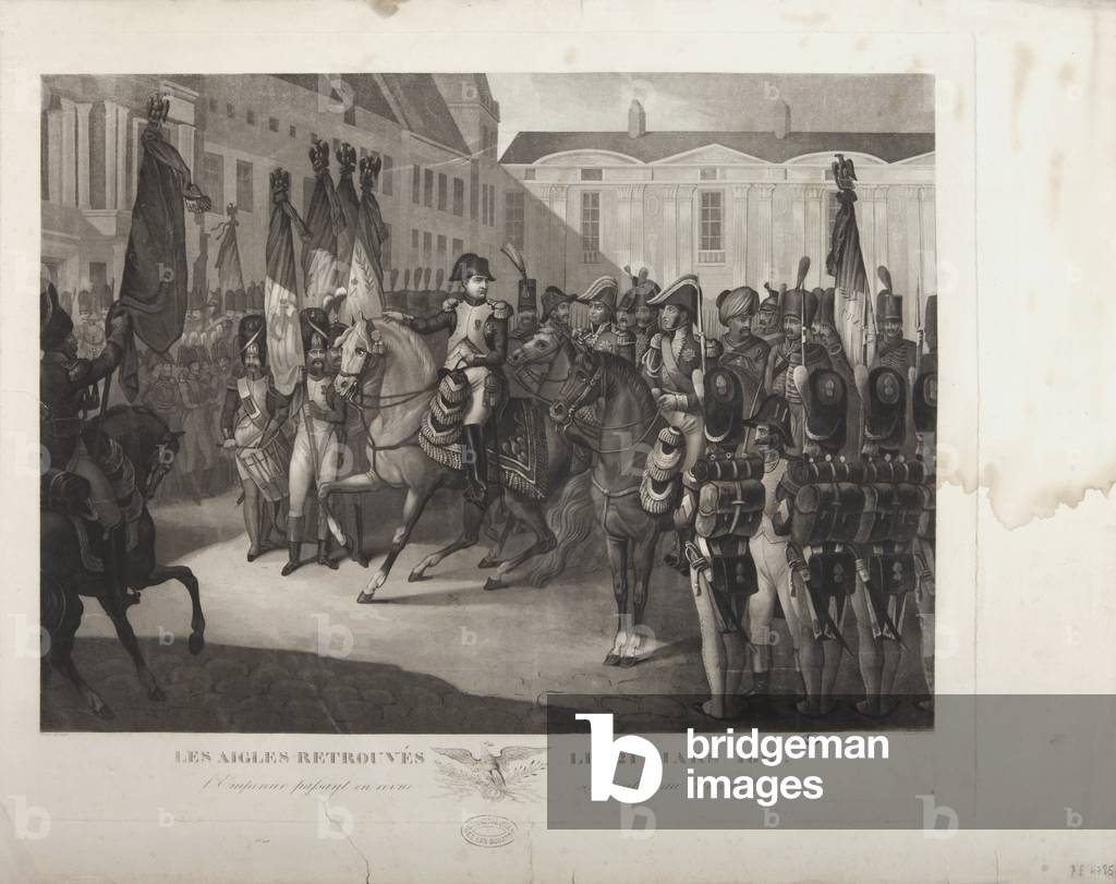 "L'imperatore rivedere le sue truppe al Carrousel", 1815 di Maximilien Pierre Kepfer