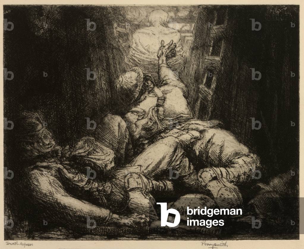 "La danza della morte - Rifiuti della morte (incisione a secco)" 1919 di Percy John Delf Smith
