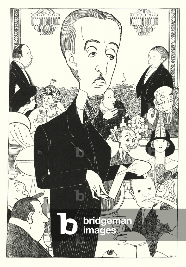 Immagine di Stampa "M Luigi all'Embassy Club (litografia)" 1901 di Powys Evans