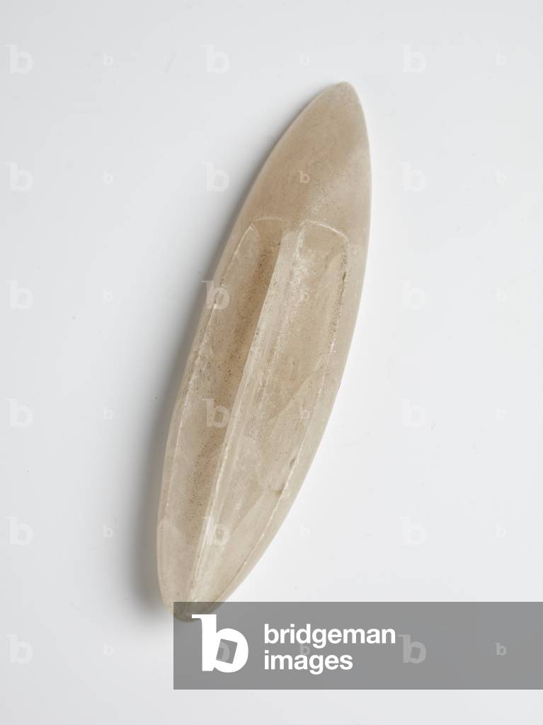 Image of Sculpture depicting Alabaster Carving (aka The Bobbin) 1938 by Naum Gabo, b/w