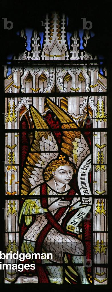Angel of the Annunciation (stained glass) by English Artist