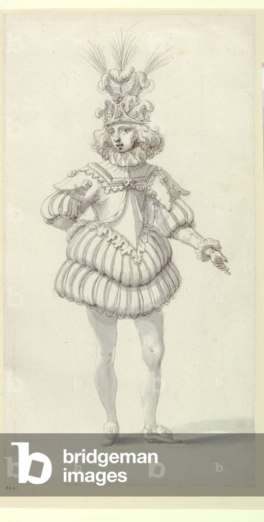 Immagine di Disegno "Salmacida Spolia - The King and Masquers: seconda versione (per il re)" 1640 di Edward th