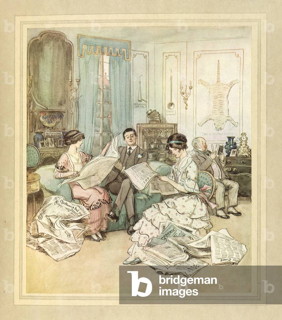 "Leggere giornali", 1914 di Hugh Thomson