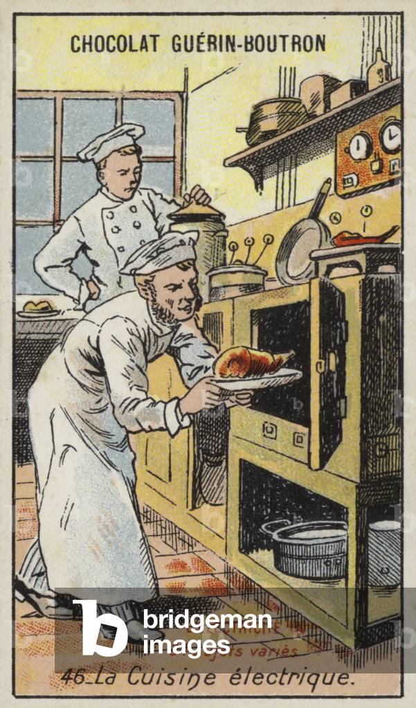 Electric kitchen (chromolitho) by French Artist
