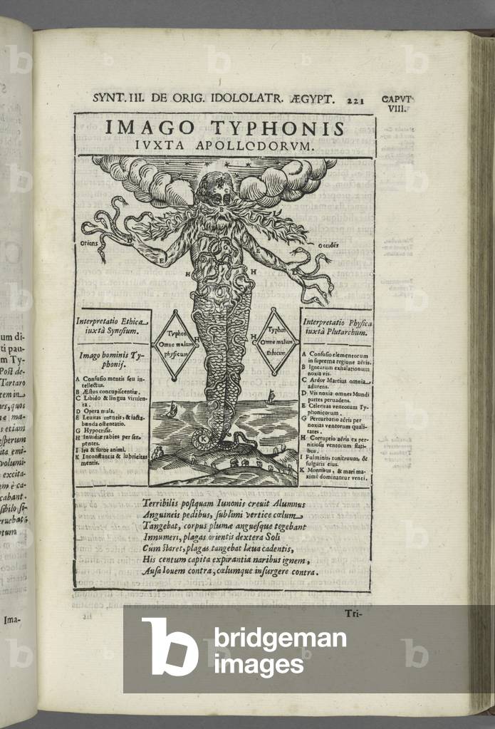 Imago Typhonis by Athanasius Kircher, b/w