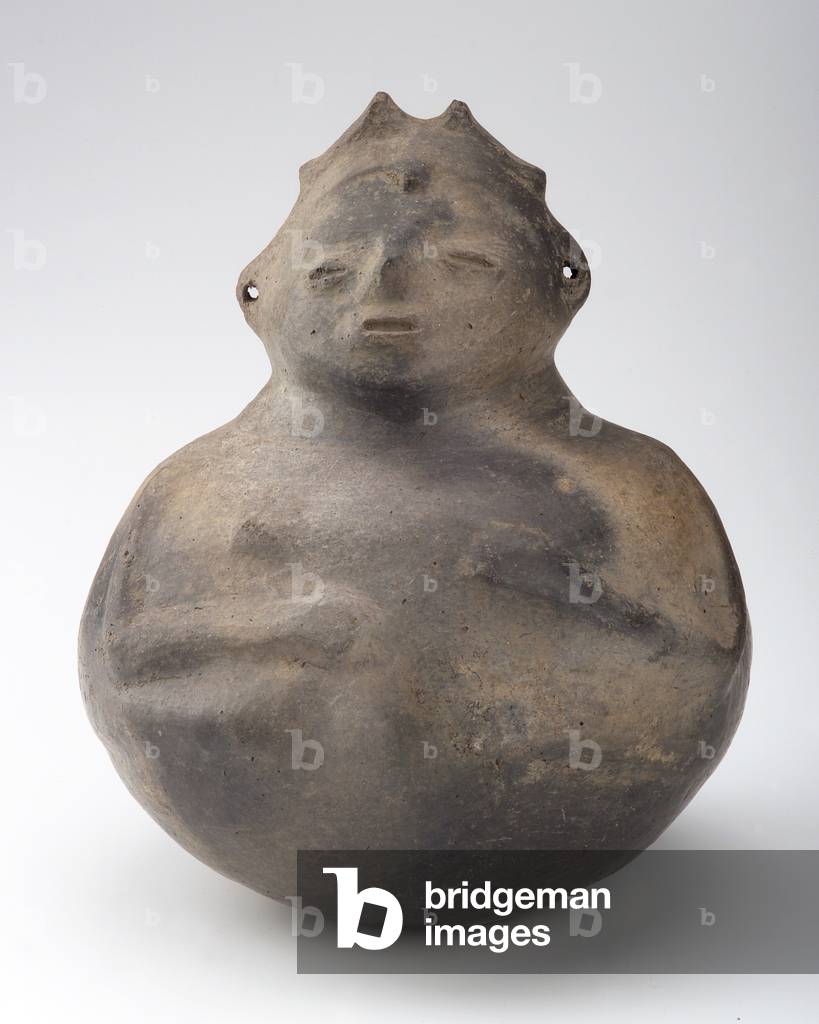 Image of Sculpture depicting Effigy, c.900-1400 by Native American, b/w