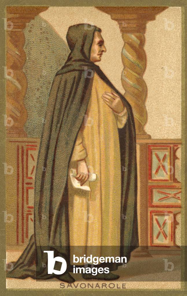 Girolamo Savonarola, Italian Dominican friar and preacher (chromolitho)