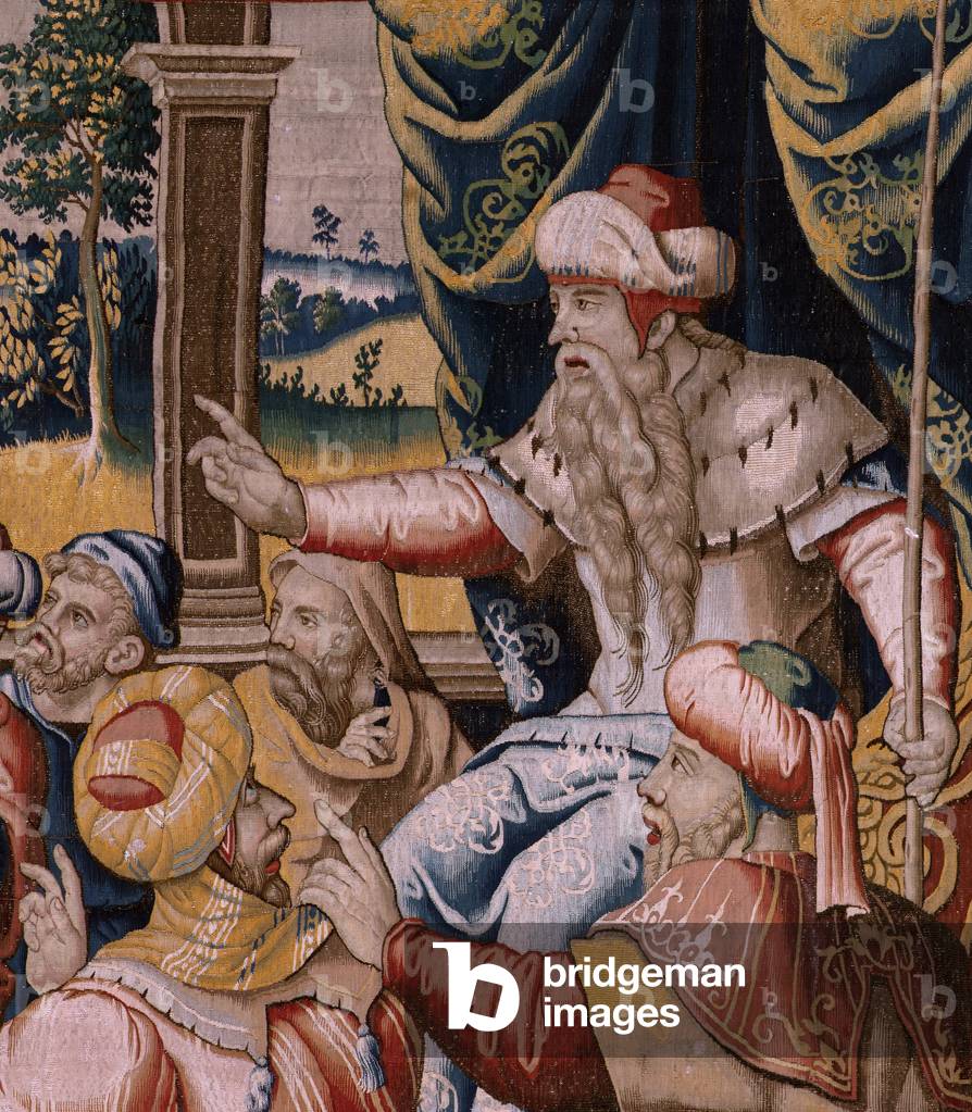 Immagine di Arazzo "arazzo fiammingo. Serie La storia di Hannibal. Mago" 1570 di Flemish School