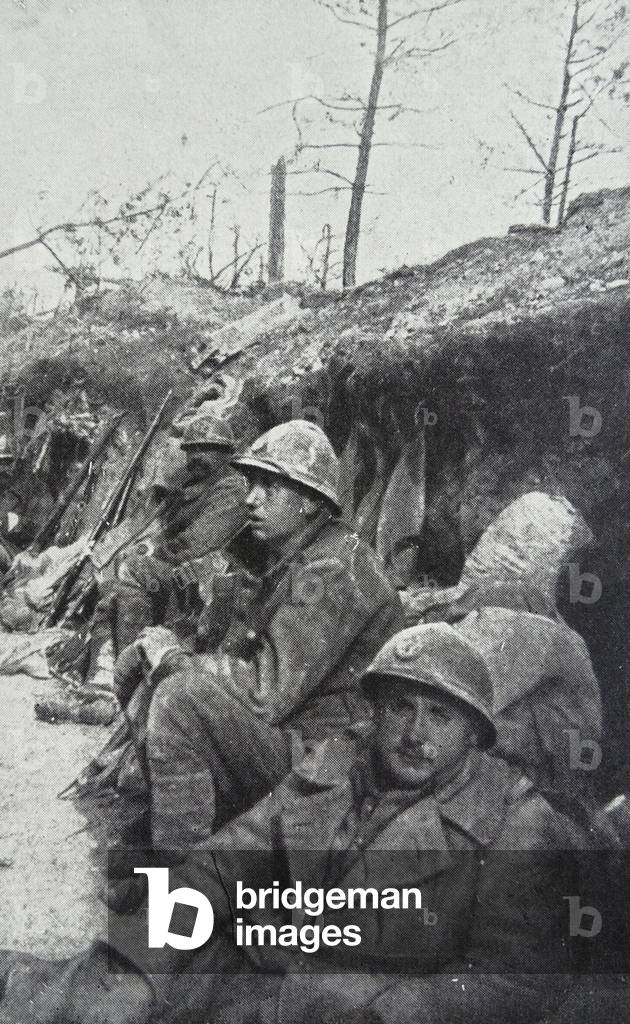 "Soldati francesi in una trincea" 1917 di Unknown photographer