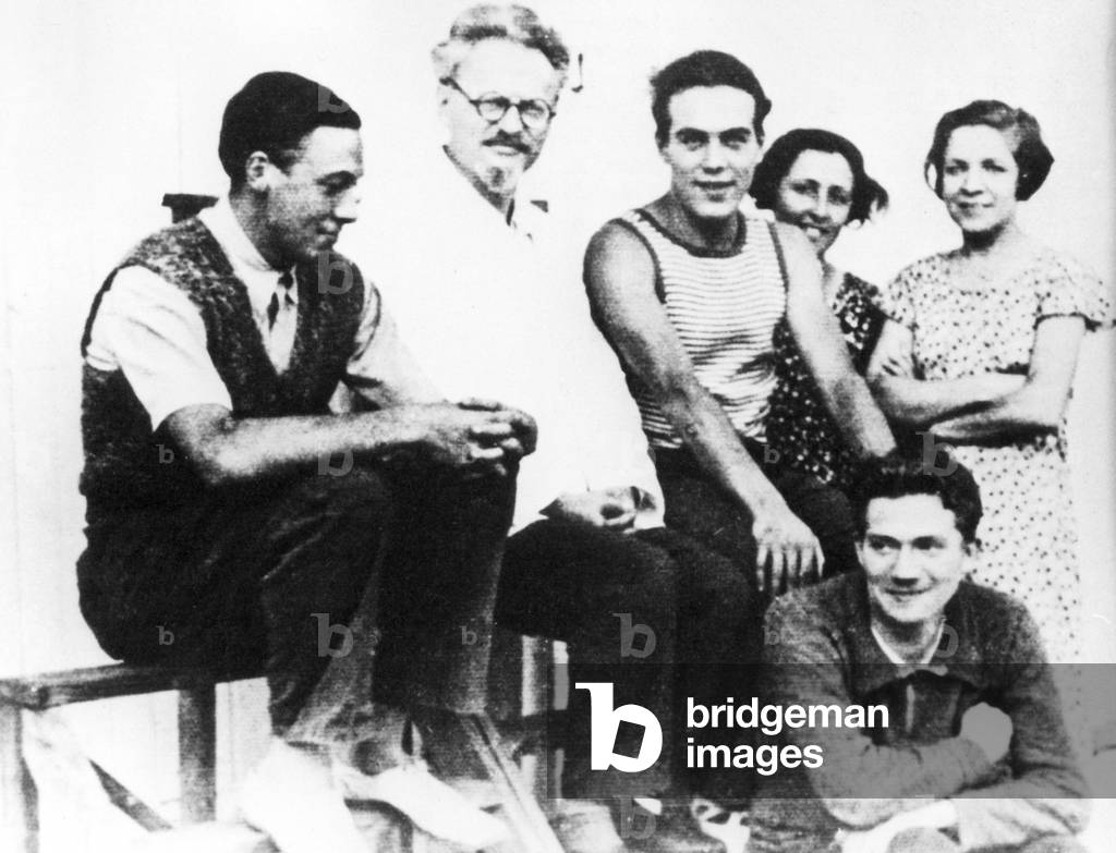 Image of Leon Trotsky in France, 1933 (b/w photo)