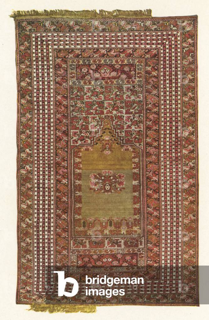 Image de Estampe représentant Tapis de prière Ghiordes (photo couleur) par American Photographer