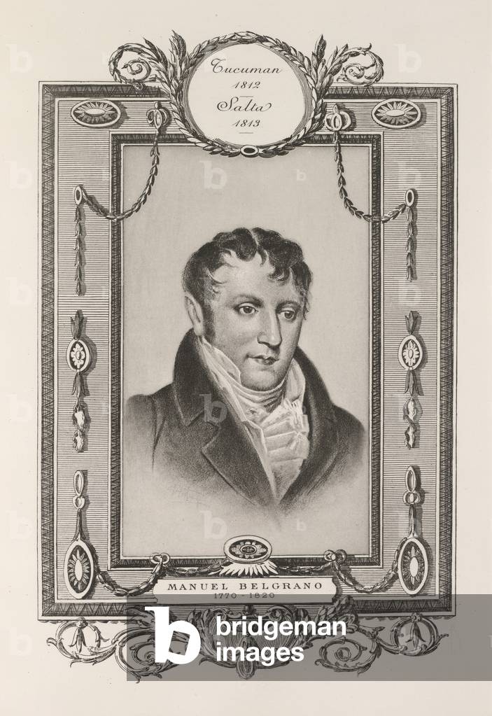Manuel Belgrano (1770-1820). Personalità argentina coinvolta nella guerra per l'indipendenza.