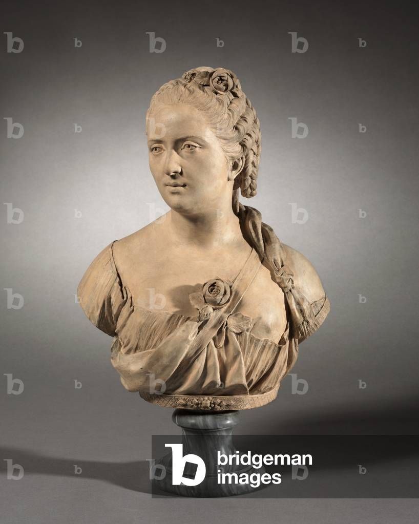 porträt von einem frau, 1759 (terracotta, marmor)