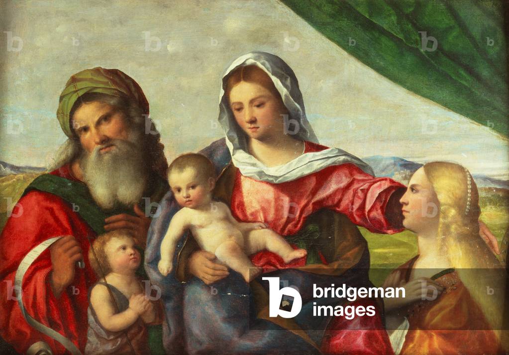Immagine di Dipinto "La Madonna col Bambino e San Giovanni Battista" 1501 di Pietro degli Ingannati