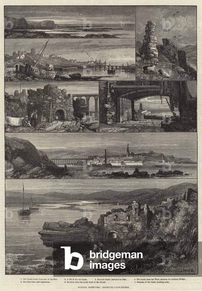 Border Sketches by English Artist, b/w