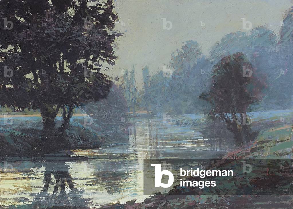 Image de Peinture représentant Le Cherwell au crépuscule 2006 par Francis Hamel