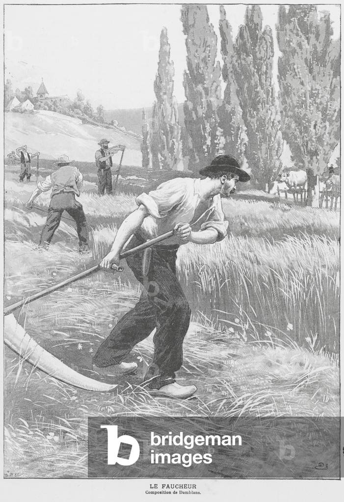 "Der Sensenmann (Gravur)" 1901 von Eugene Damblans