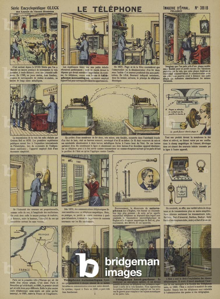 The telephone  (Epinal print) by French Artist
