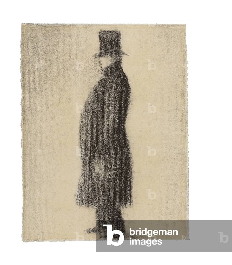 Il cappello a cilindro, c.1883 (pastello conte su carta)