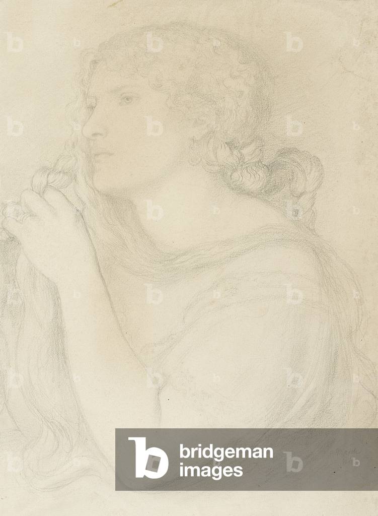 Study of Fanny Cornforth, 1863 (pencil on paper)
