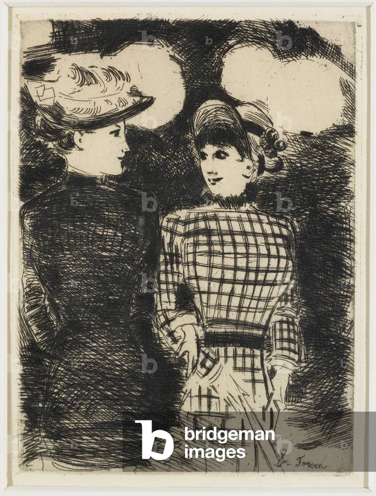 senza titolo, dal serie parigino schizzi, c. 1890-1900 (acquaforte su carta)