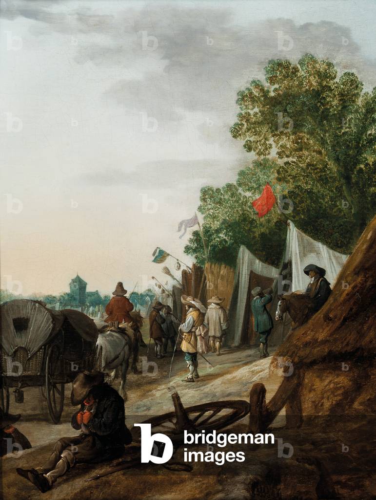 Ein militärisches Lager (Öl auf Tafel)