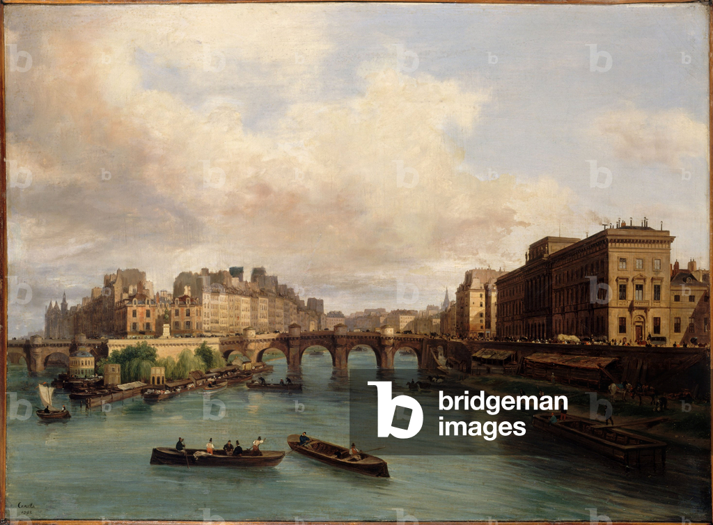 Ile de la Cité and Quai Conti, seen from the Passerelle des Arts, 1832 (oil on canvas)