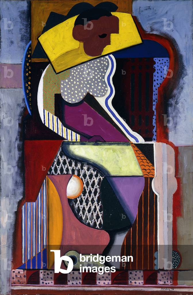 Frau sitzend; Femme Assise, 1918 (öl auf leinwand)