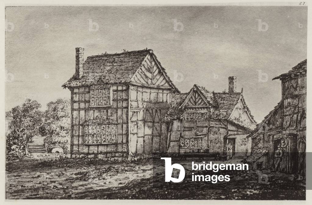 Image of Print depicting Old Manchester: North View of Crumpsall Hall 1801 by John Ralston