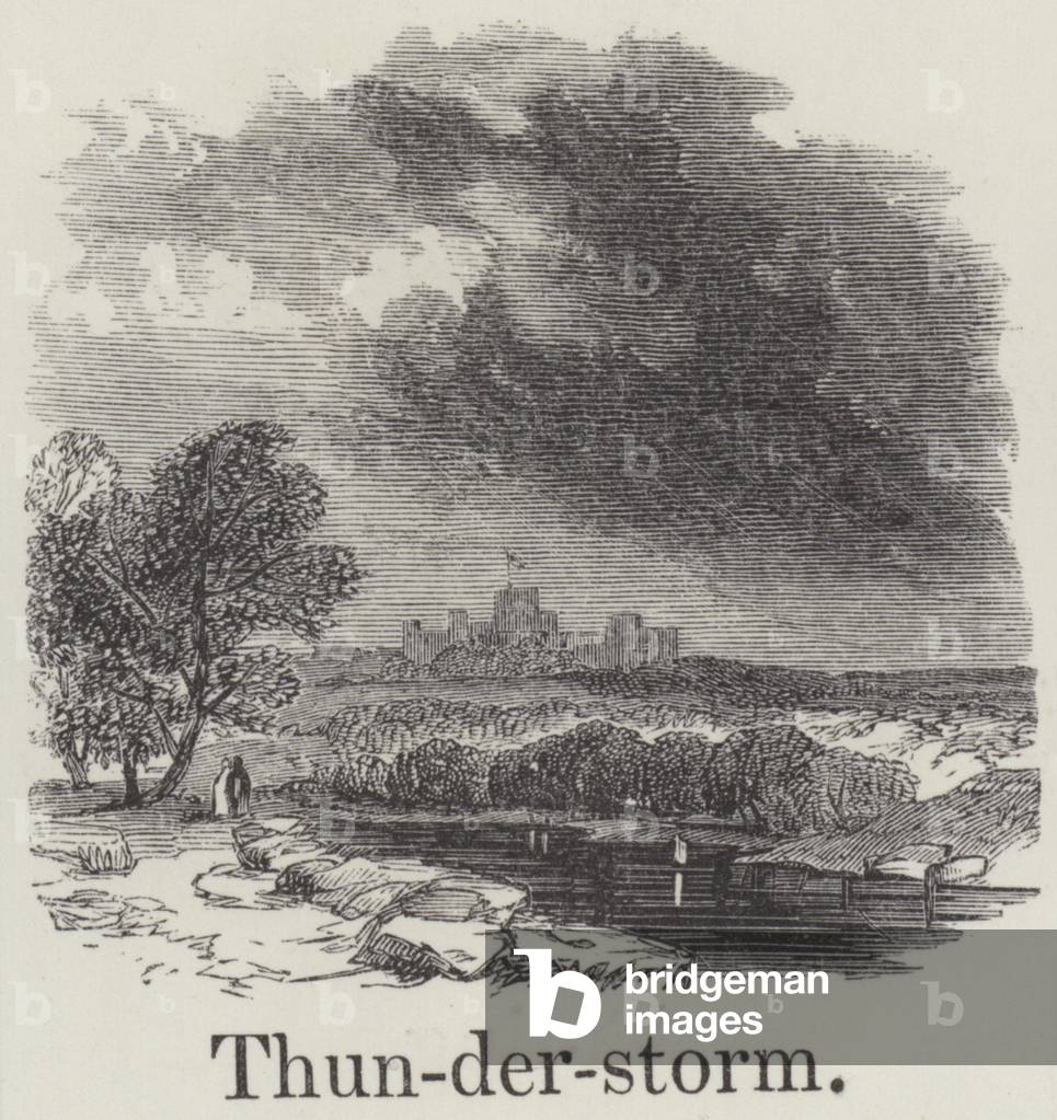 "Gewitter (Gravur)" von English School