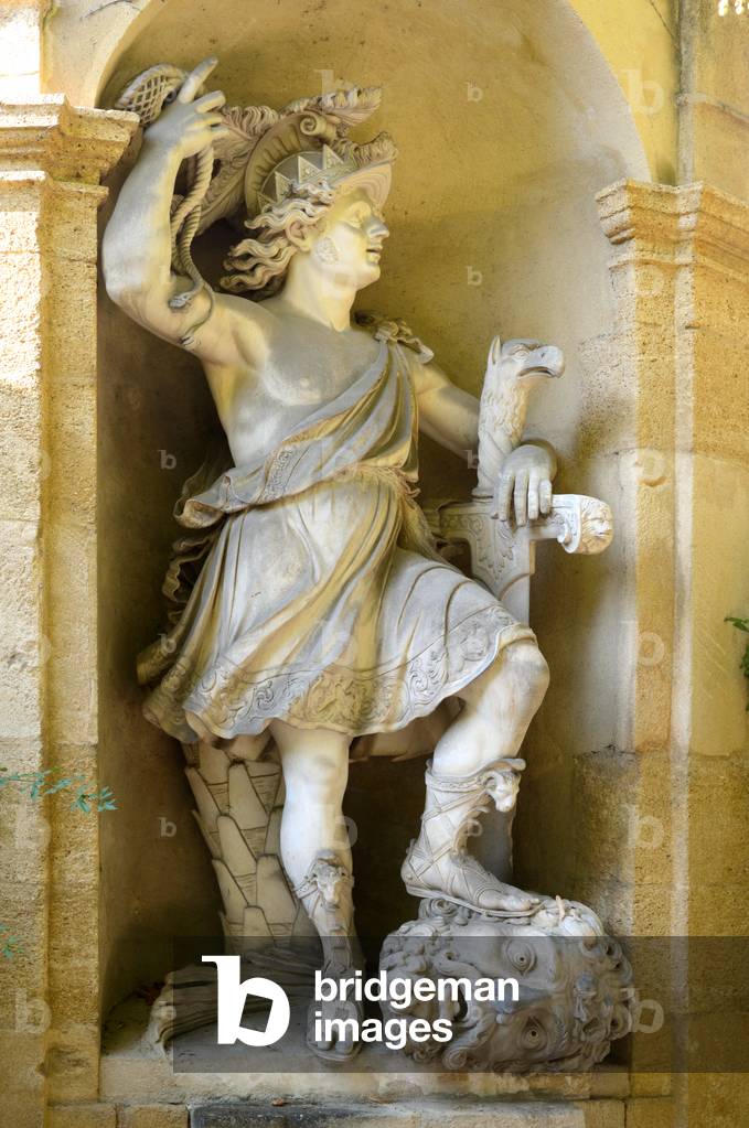 "David und Goliath Skulptur auf Joseph Sec Denkmal oder Mausoleum Aix-en-Provence Frankreich"