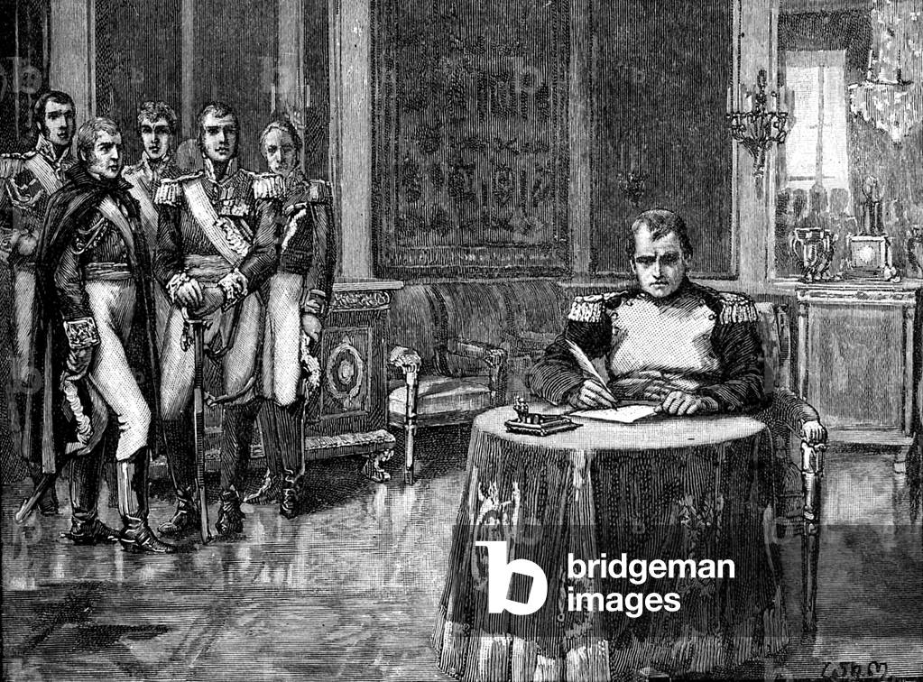 "Abdankung Napoleons I. von Frankreich" 1801, b/w