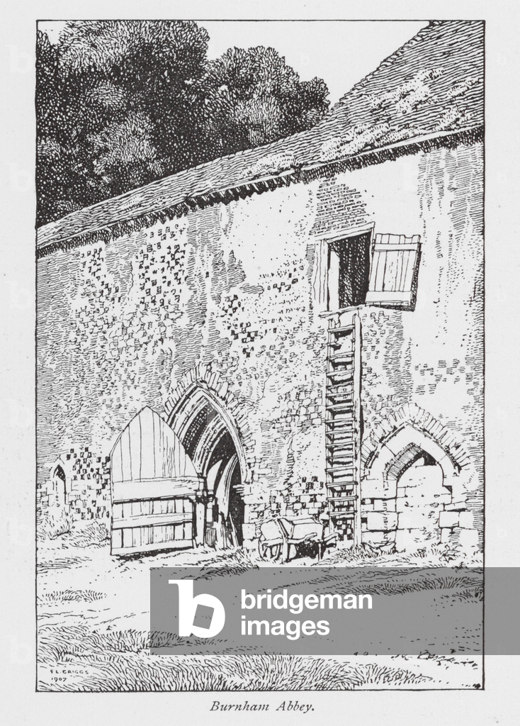 Burnham Abbey (Litho)