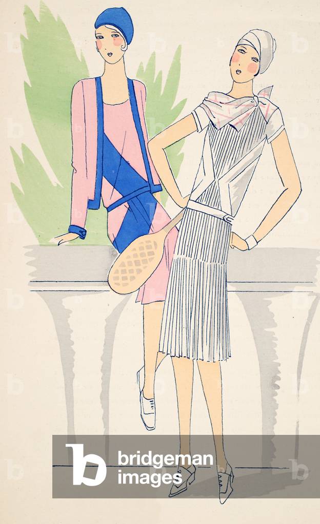 "Disegni per abiti da tennis" 1927 di French School