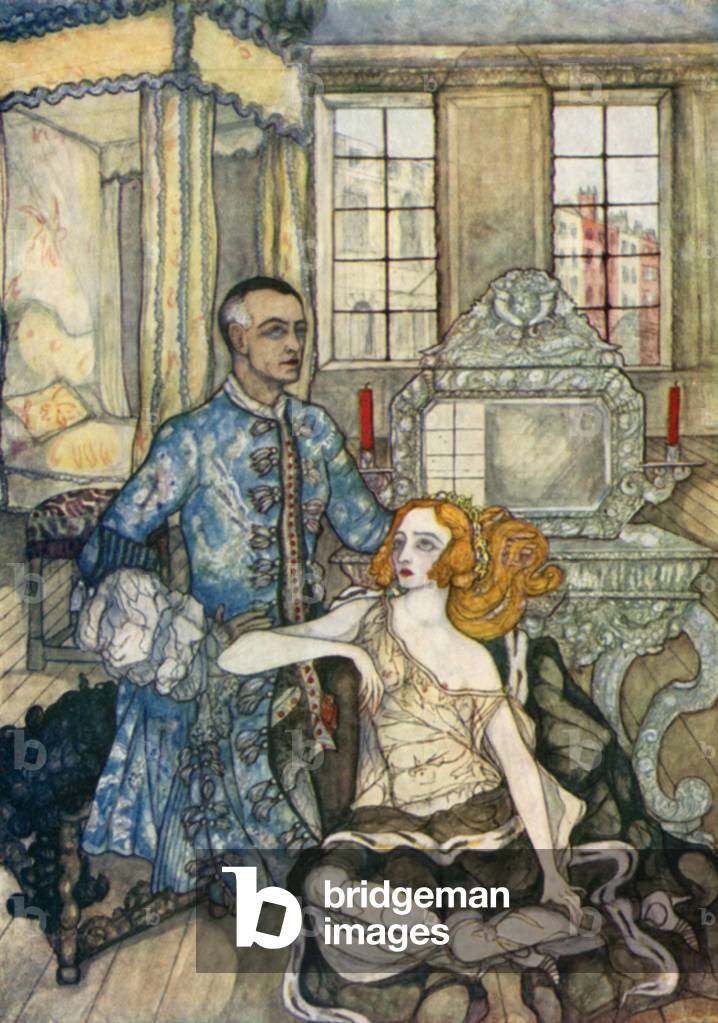 Der Herzog von Buckingham und die Gräfin von Shrewsbury (Farbe litho)